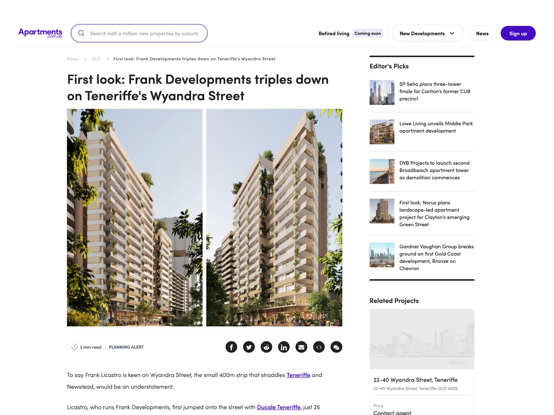 Apartments.com.au editorial preview
